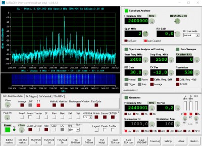 Pluto Rev-C Tune-Signal - Drive 100 - SDR-Console 3.1 Jan 17 - FW0.34+F5OEO.jpg