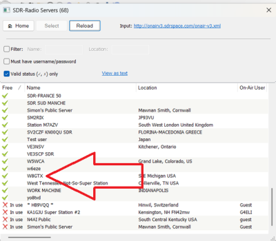 On list due to server operating, but not properly
